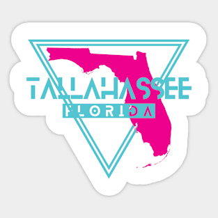 Tallahassee Florida Retro Triangle FL Sticker